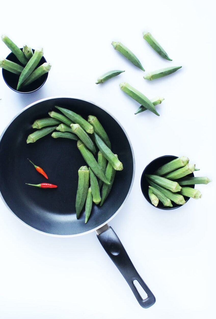 Okra in Pan